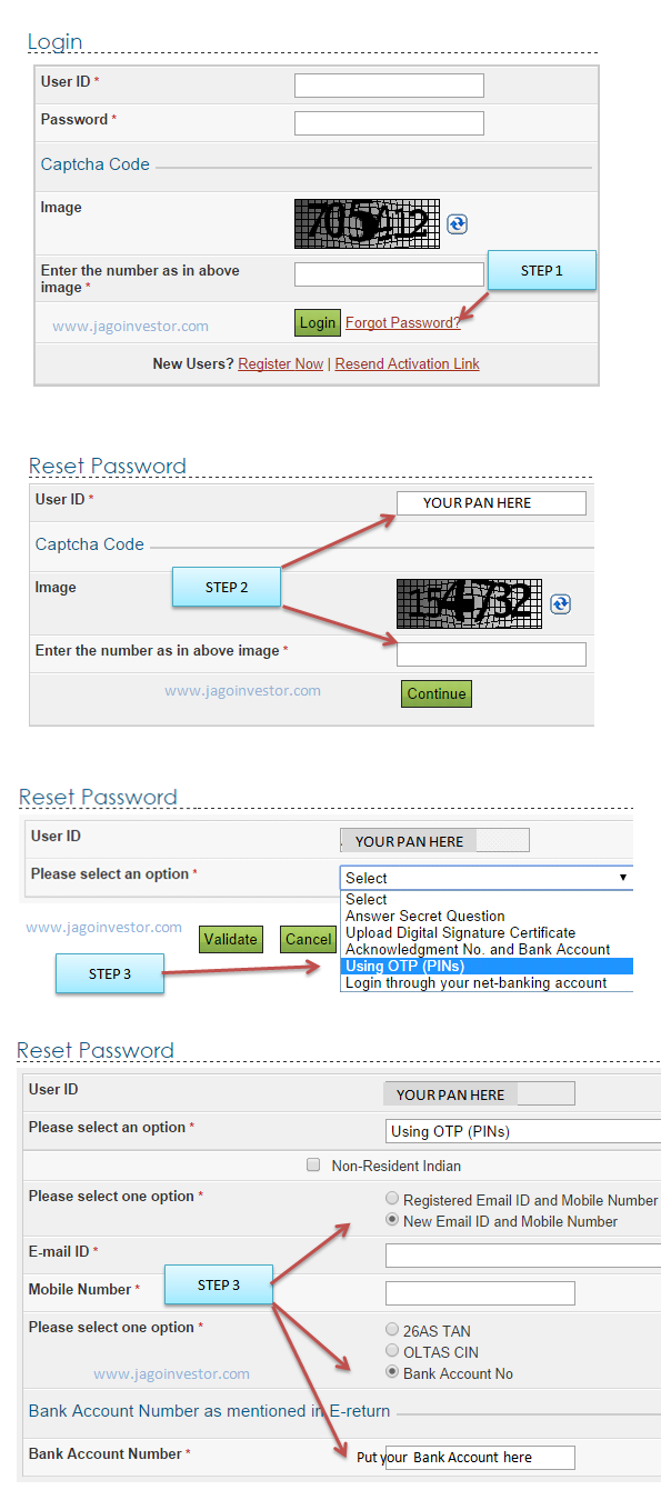 Change your Email and Phone on Income Tax website