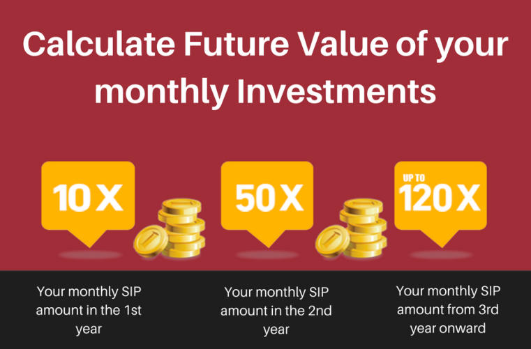 Calculate Future Value of monthly Investments