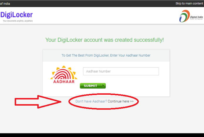 Digilocker signUp step3