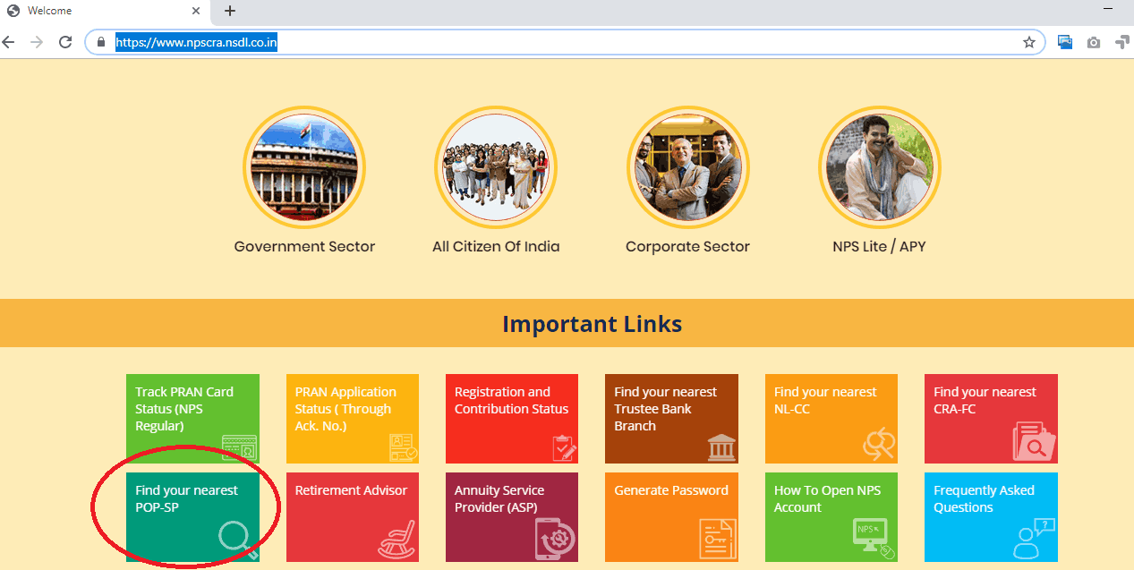 How to Find POP for NPS account opening