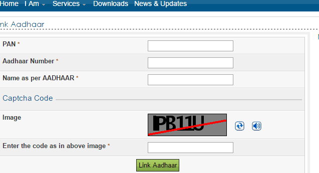 procedure of linking Aadhaar with PAN card