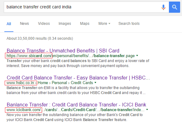 credit card balance transfer facility