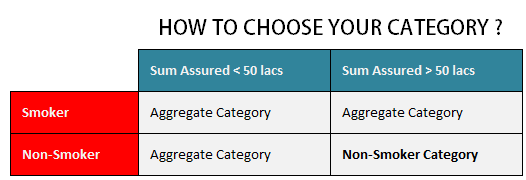 choose category in lic eterm online term plan