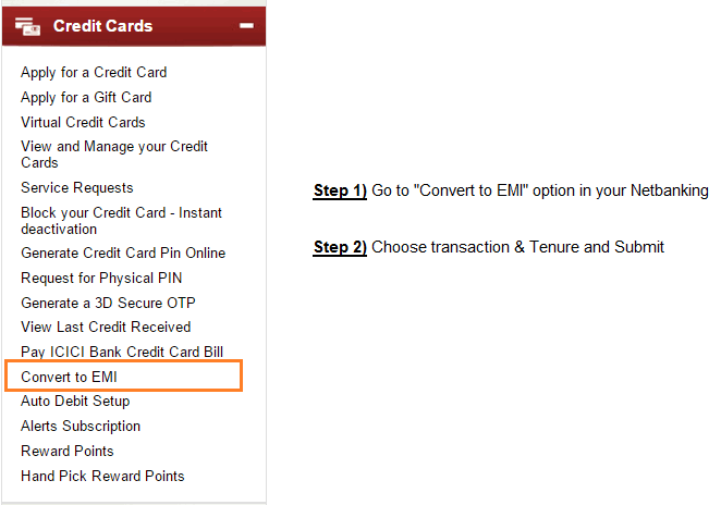 convert to EMI credit card