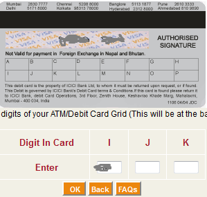 debit card grid value