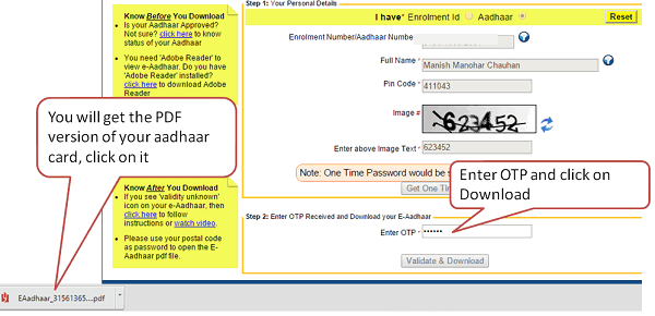 download aadhaar card online