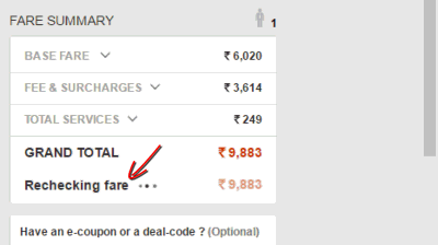Flights prices changing with dynamic pricing strategy