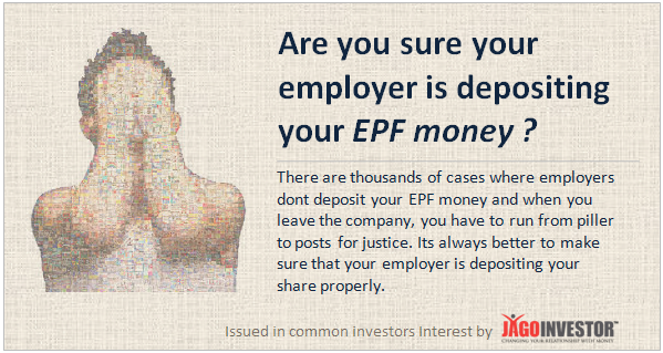 Employer not depositing EPF money