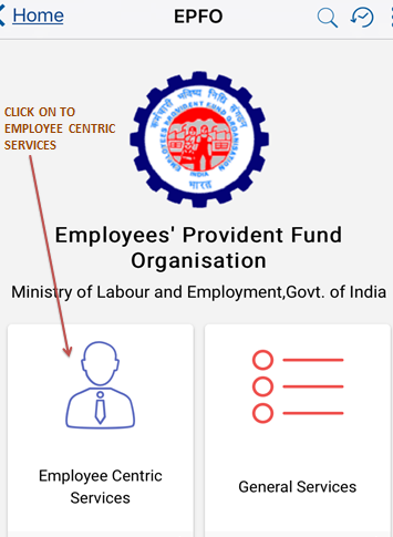 know efp balance by clicking on employee centric services in umag app