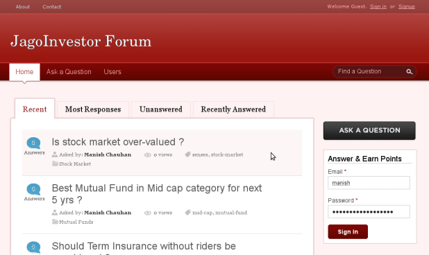 JagoInvestor Forum Features