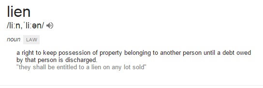 lien meaning home loan