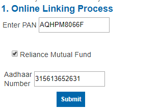 How to link aadhaar number with mutual funds folios in Karvy serviced mutual funds