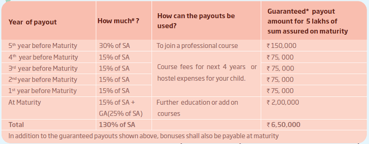 Maturity option 2 of HDFC Life Youngstar Udaan - Child Plan