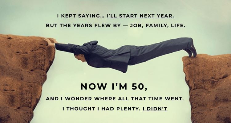 A person regretting for the lost time in his life where he didnt save enough for his financial future