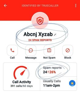 Check for a phone number on truecaller to check if its spam or fraud or not